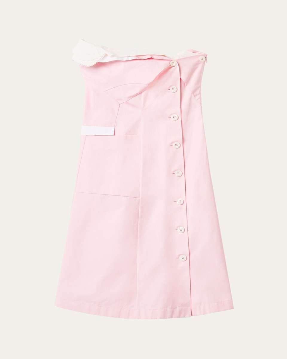 Strapless Twisted Dress